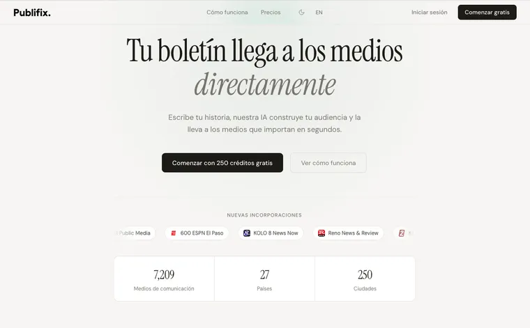 Captura del proyecto Publifix