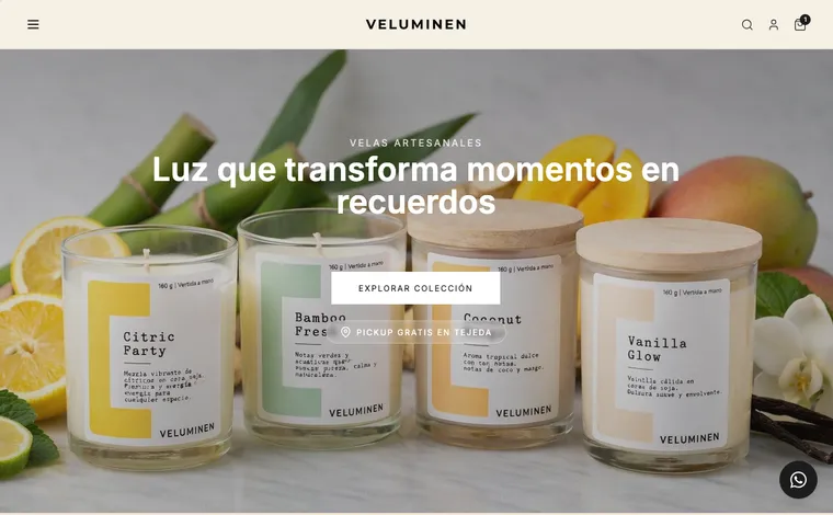 Captura del proyecto Veluminen