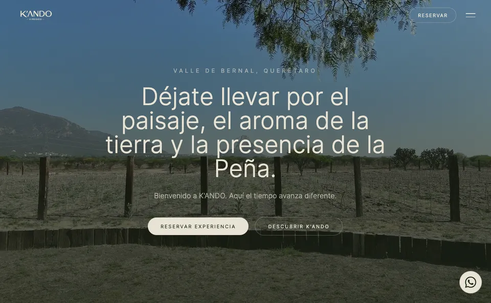 Viñedos K'ando — proyecto de sitios web desarrollado por Publifix Labs